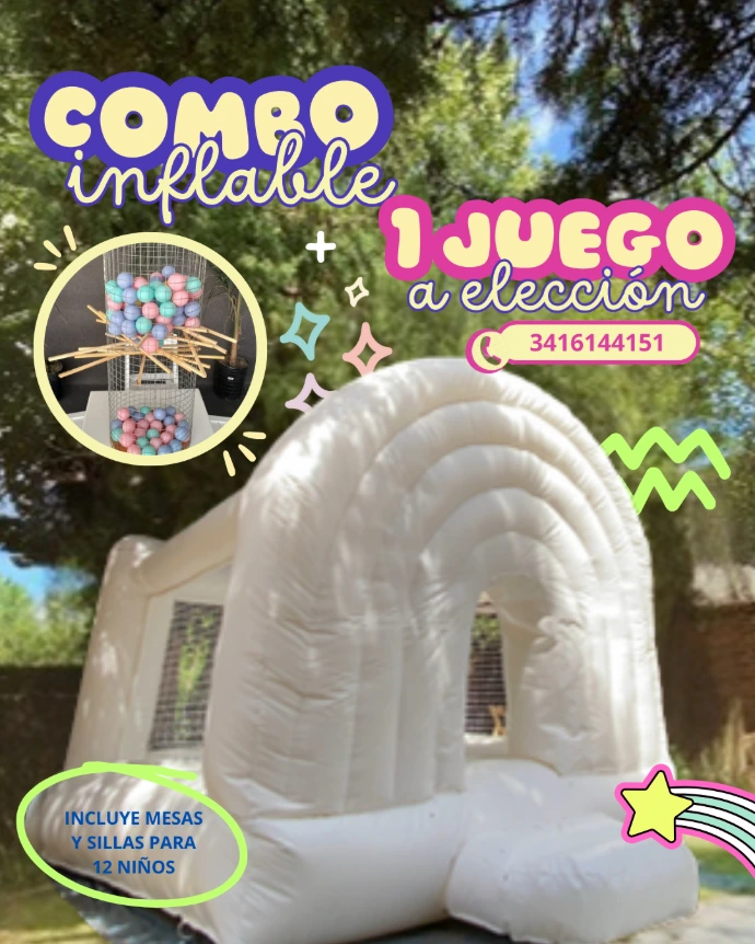 juego inflable infantil para cumpleaños en Ibarlucea